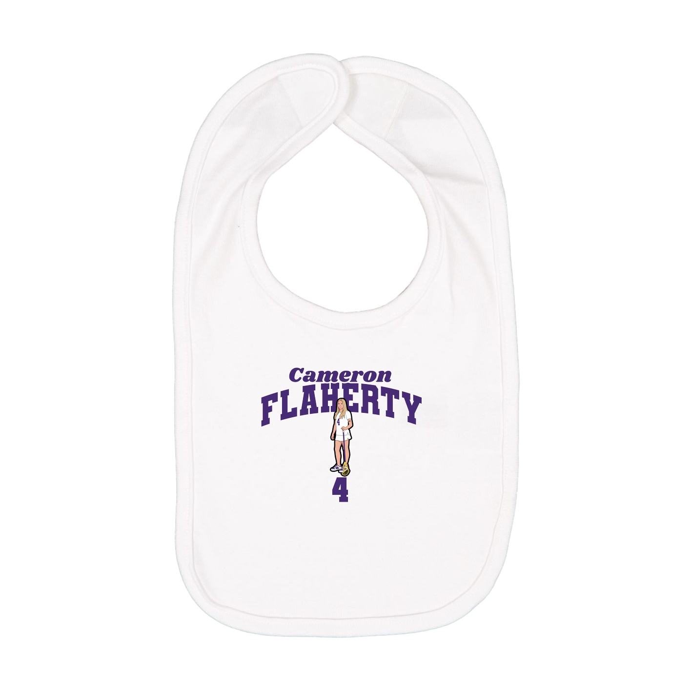 Infant Bib — Signature Arch in White