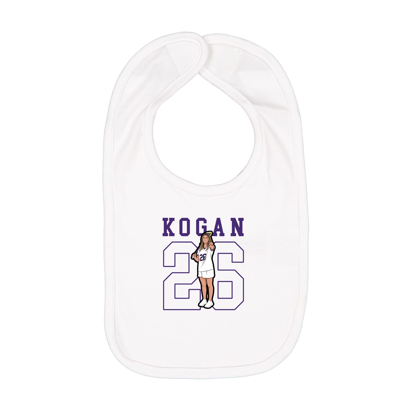 Infant Bib — Shirsey in White