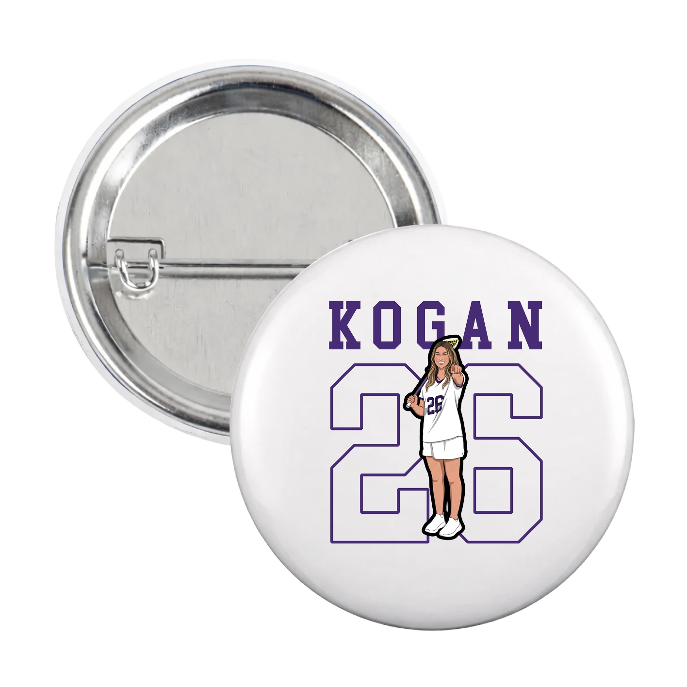 Game Day Button — Shirsey in White