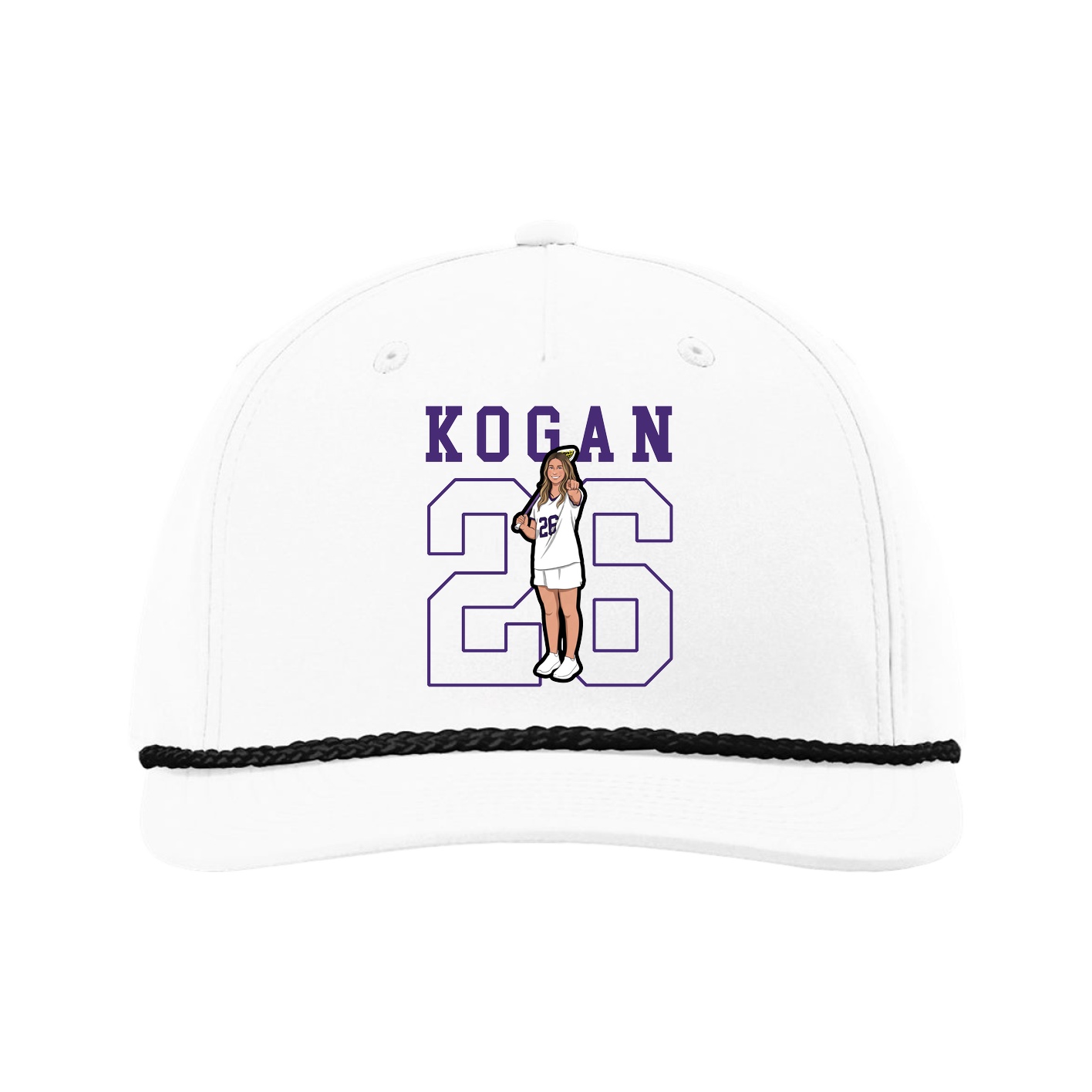 Five-Panel Classic Rope Cap — Shirsey in White