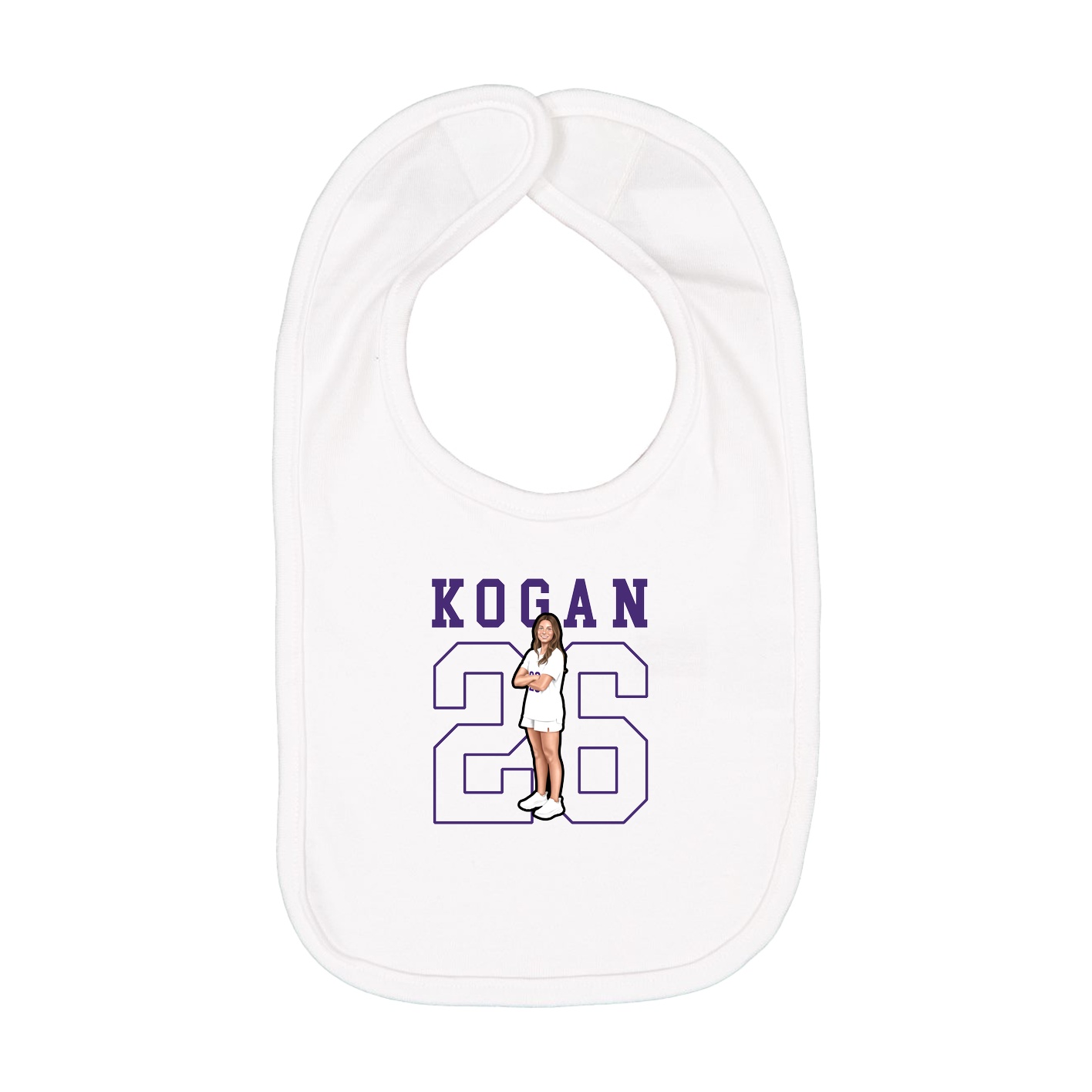 Infant Bib — Shirsey in White