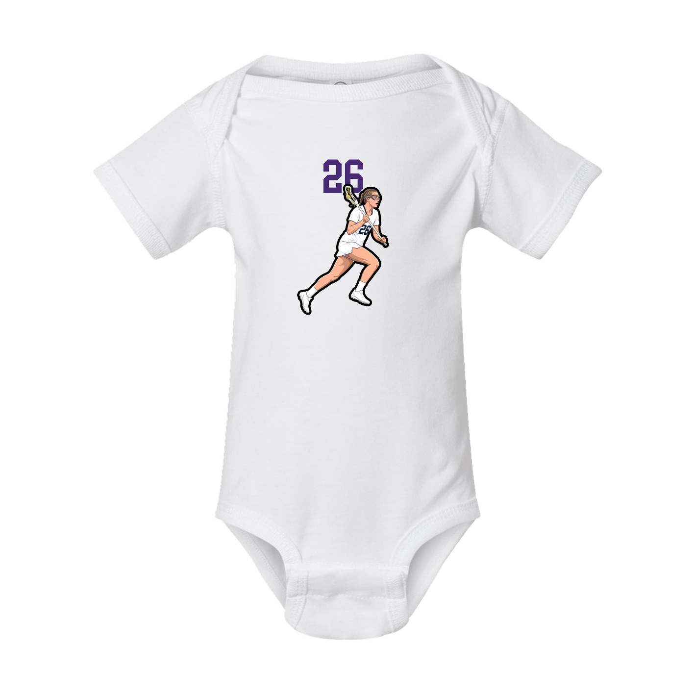 Baby Onesie — Number Top in White