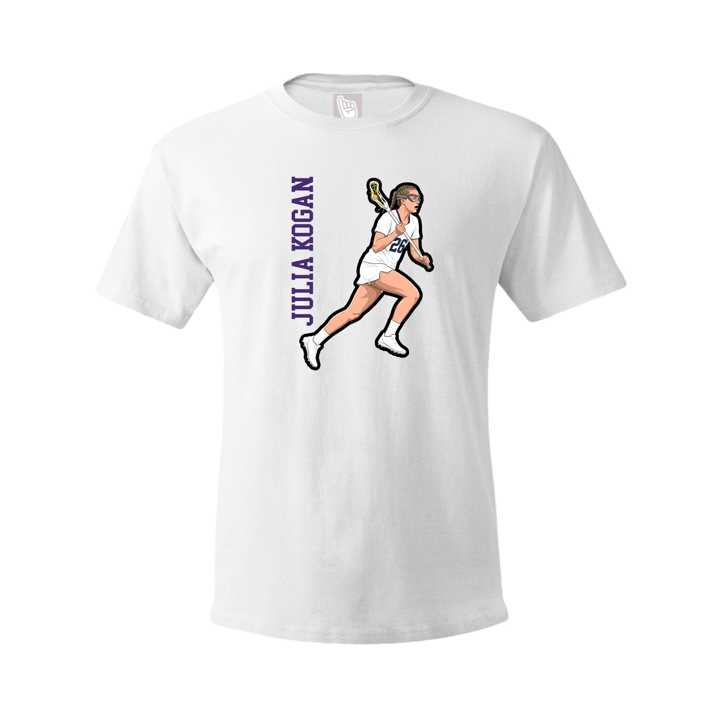 Youth Tee — Name Vertical in White