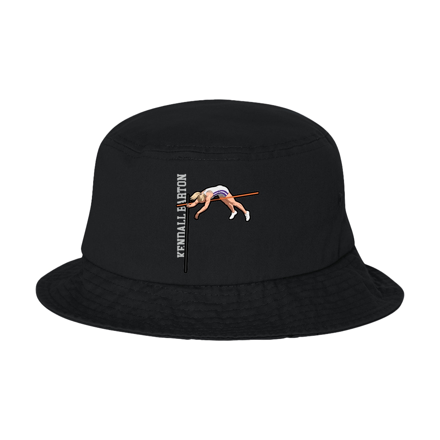 Bucket Cap — Name Vertical in Black