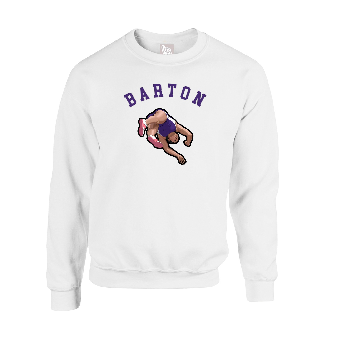 Fleece Crew — Shirsey Arch in White