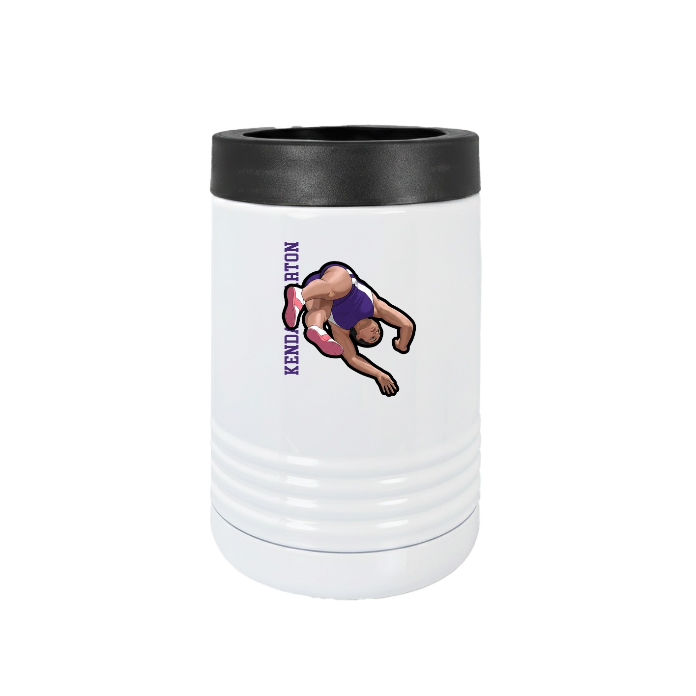 Beverage Holder — Name Vertical in White
