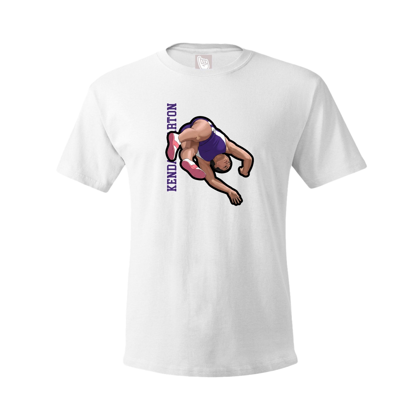 Tee — Name Vertical in White