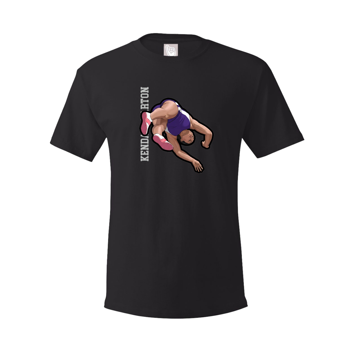 Youth Tee — Name Vertical in Black