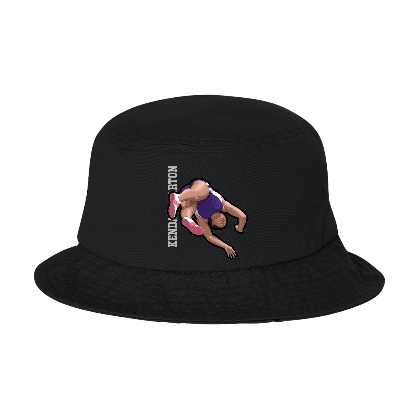 Bucket Cap — Name Vertical in Black