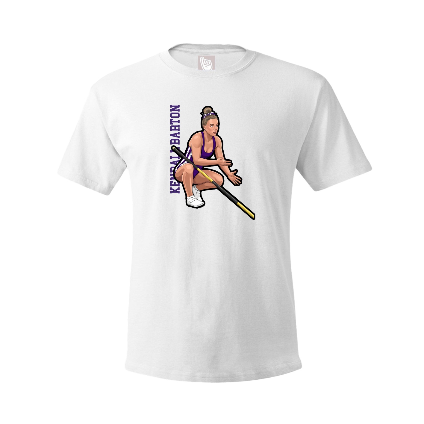 Tee — Name Vertical in White