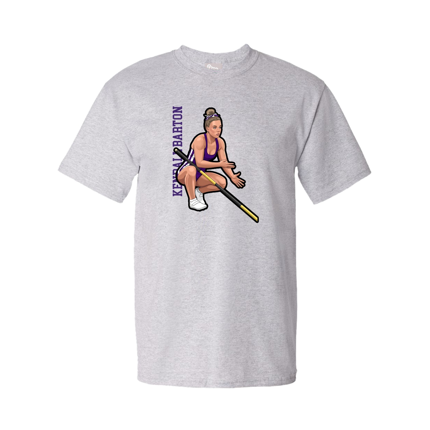 Youth Tee — Name Vertical in Grey