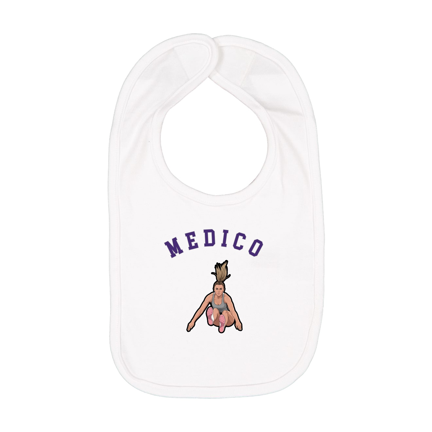 Infant Bib — Shirsey Arch in White