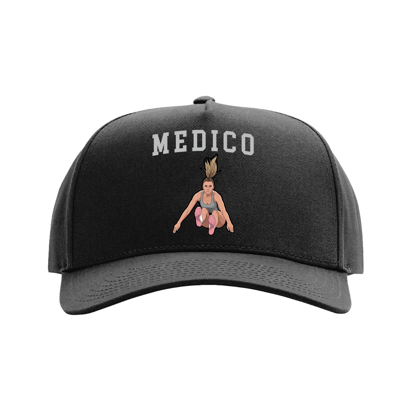 Full Fabric Five-Panel Champ Cap — Shirsey in Black