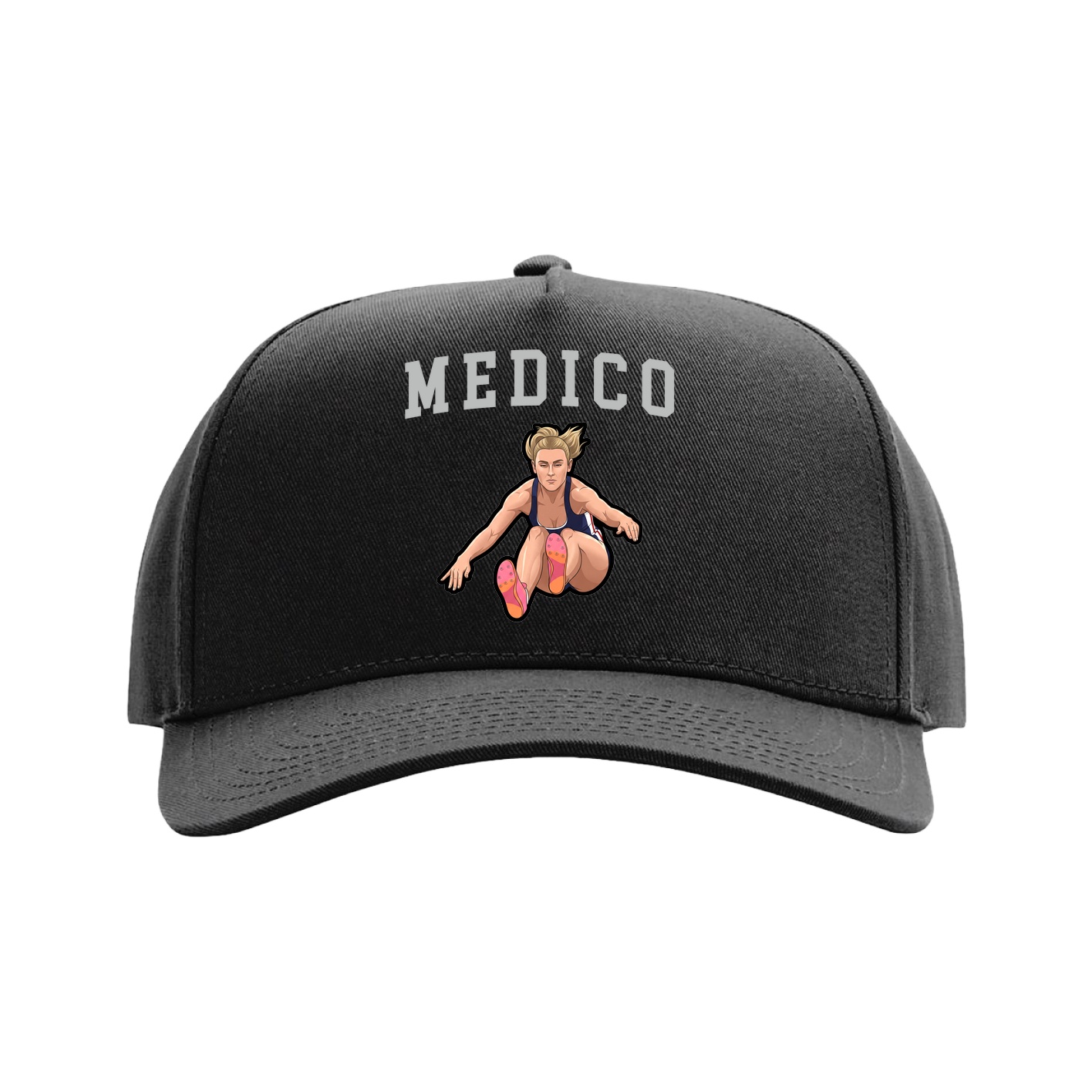 Full Fabric Five-Panel Champ Cap — Shirsey in Black