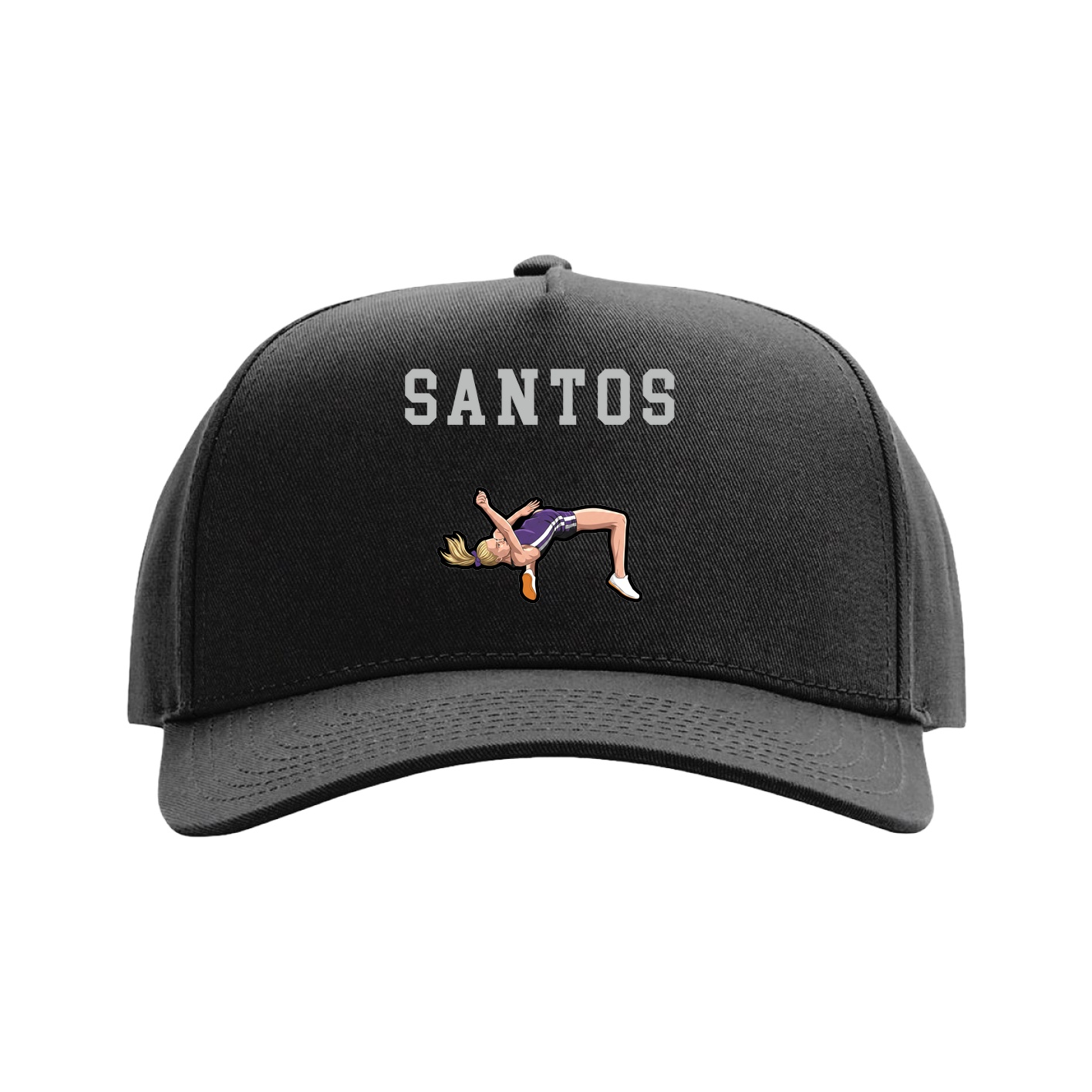 Full Fabric Five-Panel Champ Cap — Shirsey in Black