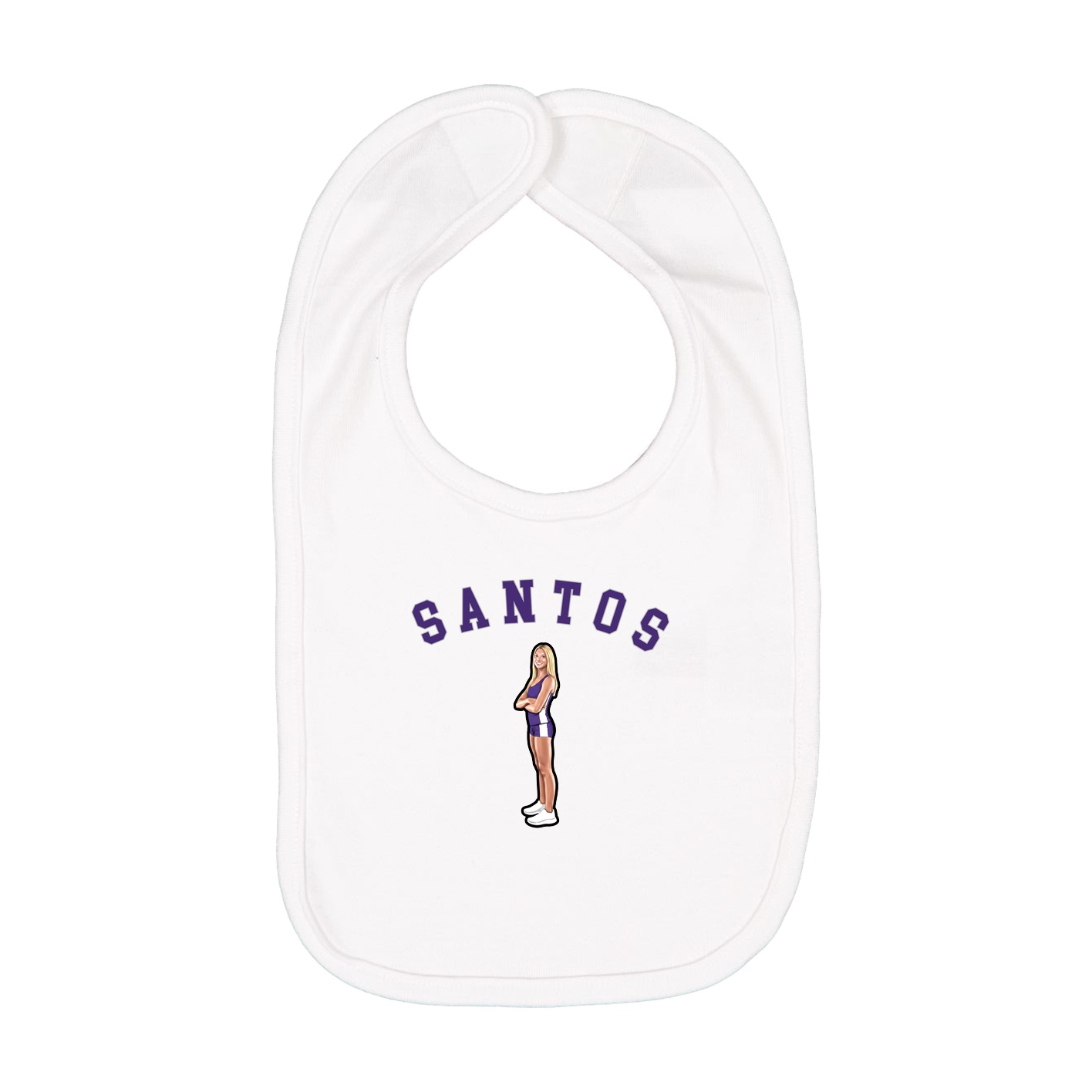 Infant Bib — Shirsey Arch in White