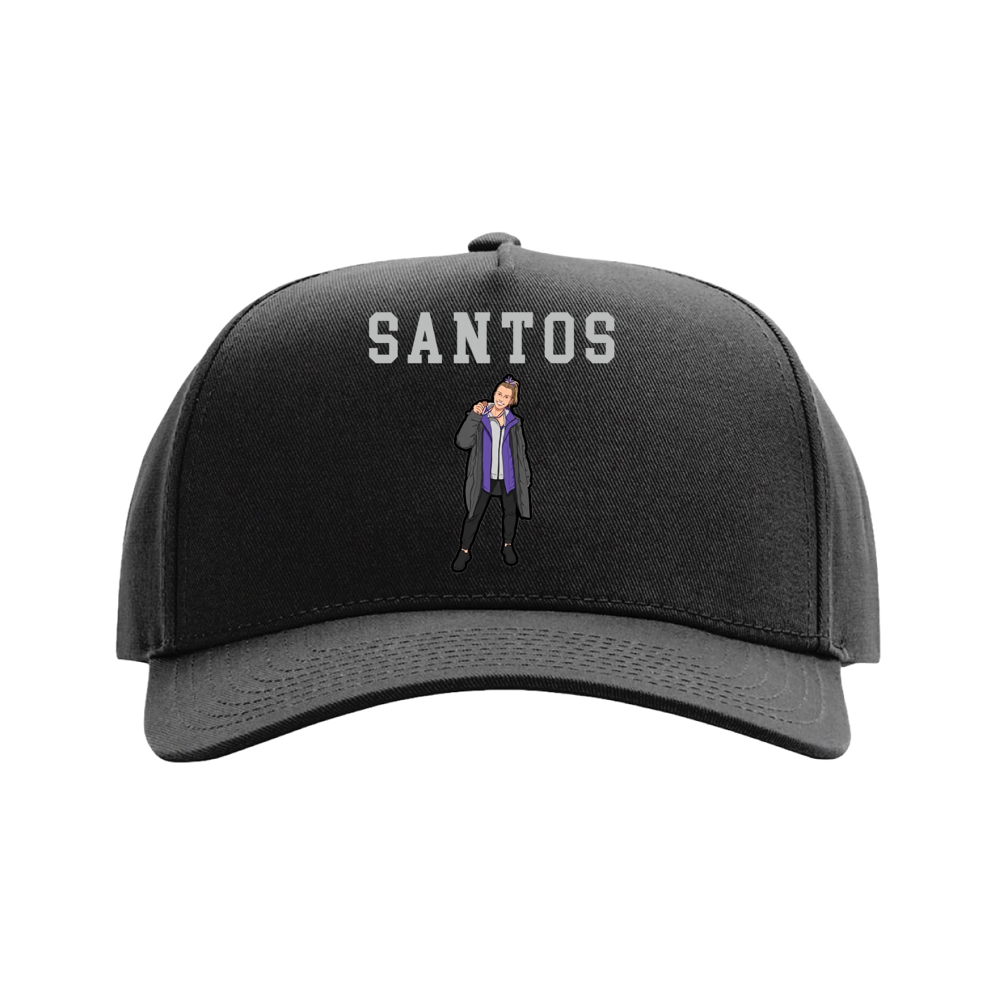 Full Fabric Five-Panel Champ Cap — Shirsey in Black