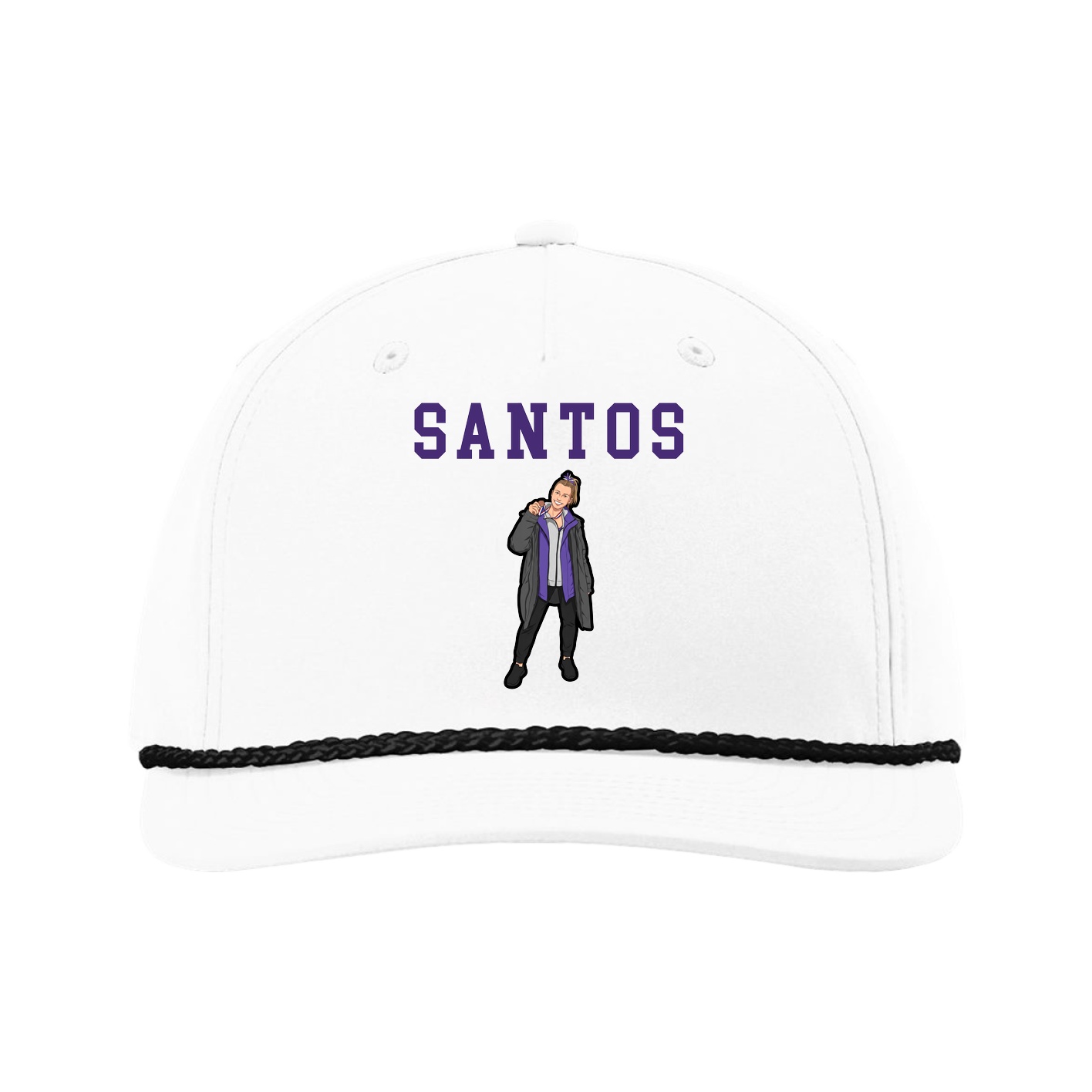 Five-Panel Classic Rope Cap — Shirsey in White