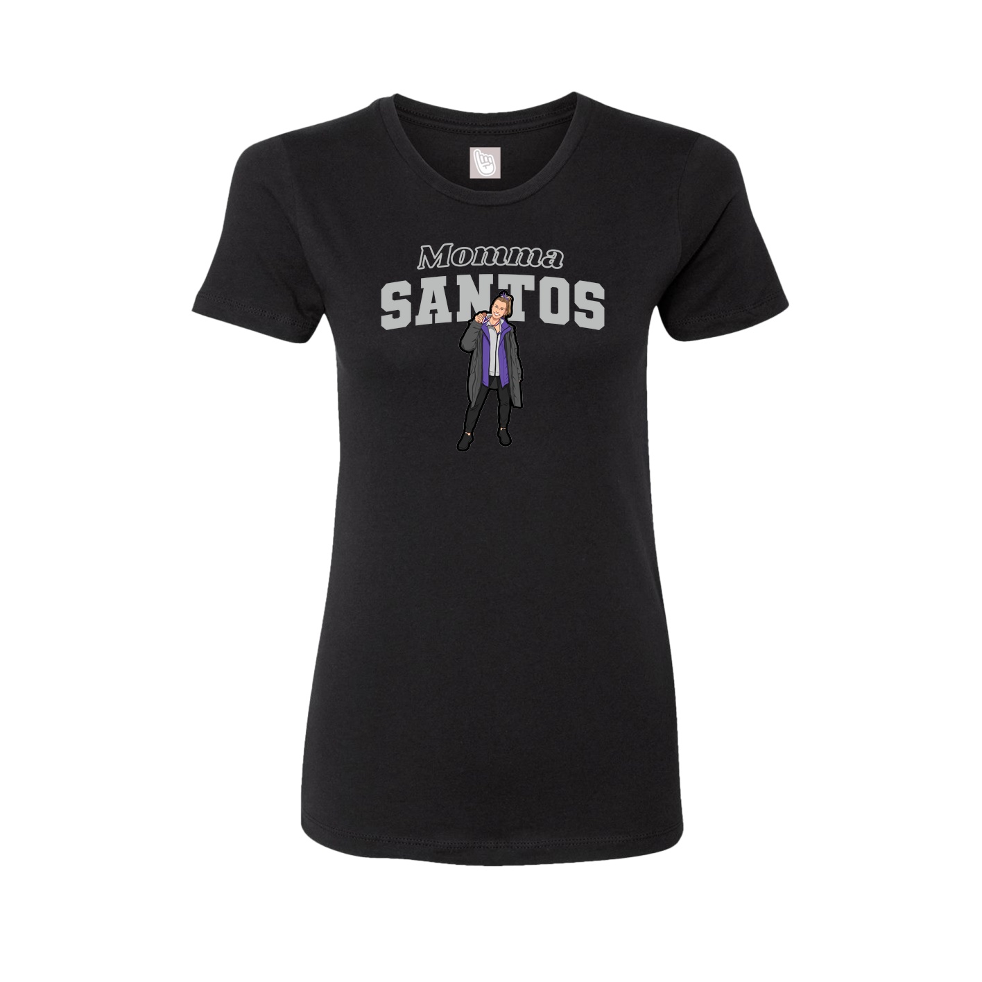 Womens Tee — Mothers Day Block in Black
