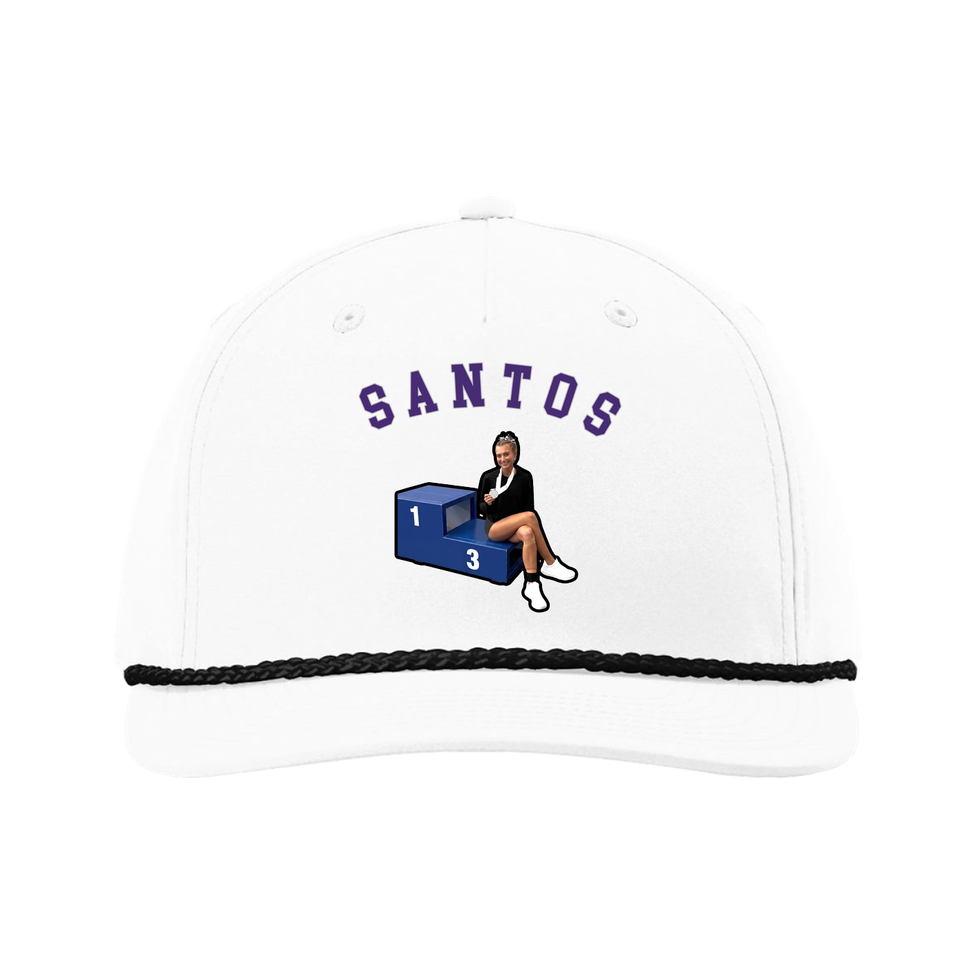 Five-Panel Classic Rope Cap — Shirsey Arch in White