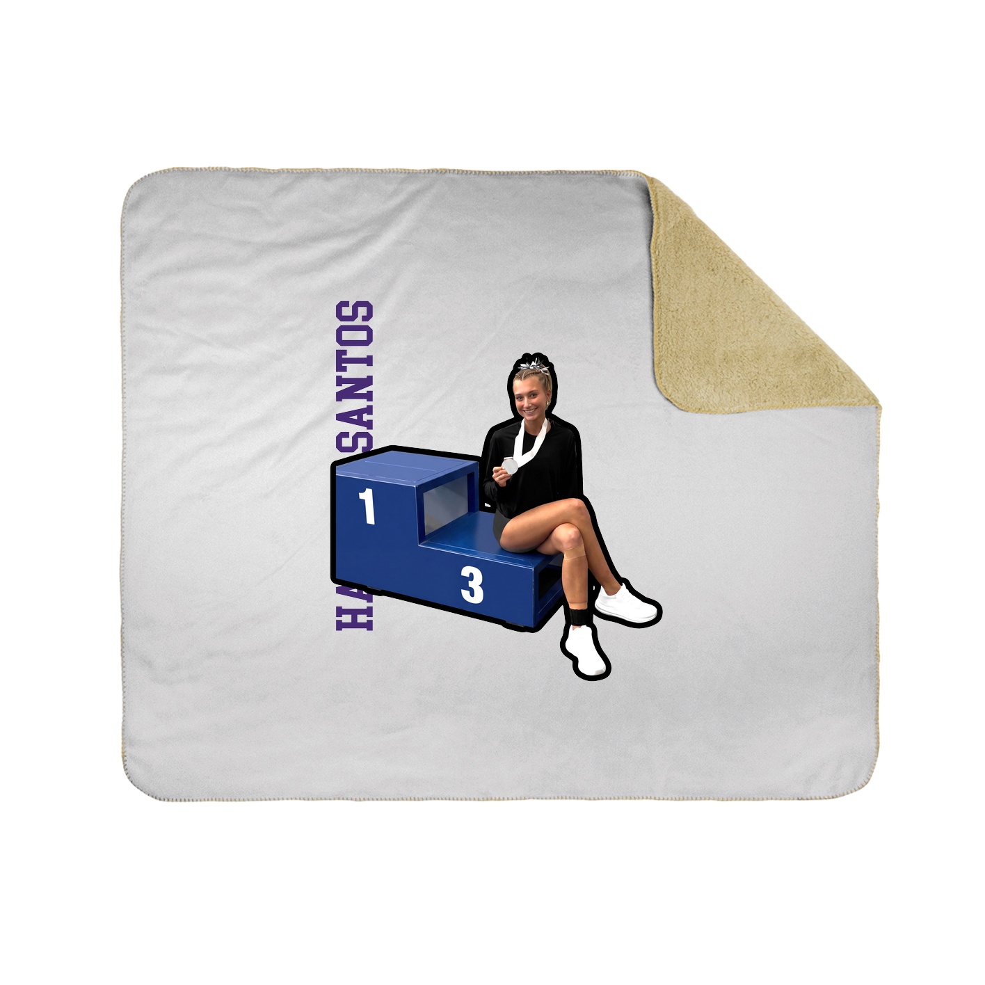 50x60 Sherpa Lined Throw Blanket