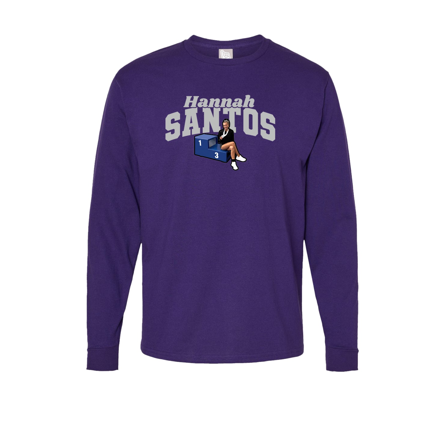 Long Sleeve Tee — Signature Arch in Purple