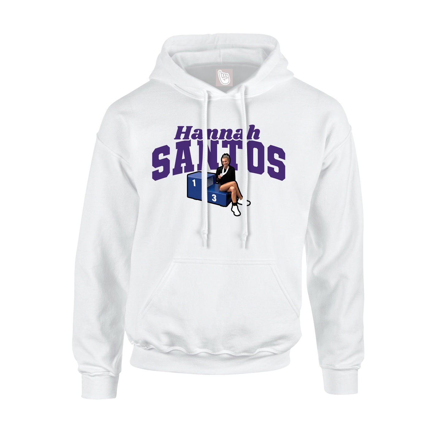 Hoodie — Signature Arch in White