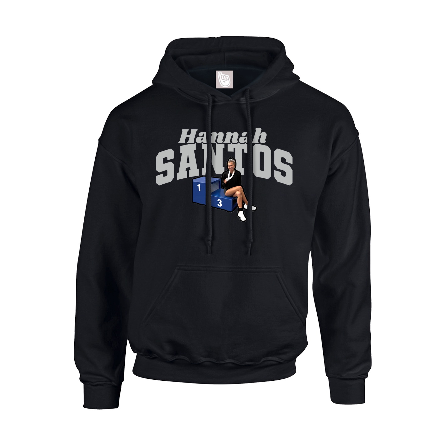 Youth Hoodie — Signature Arch in Black