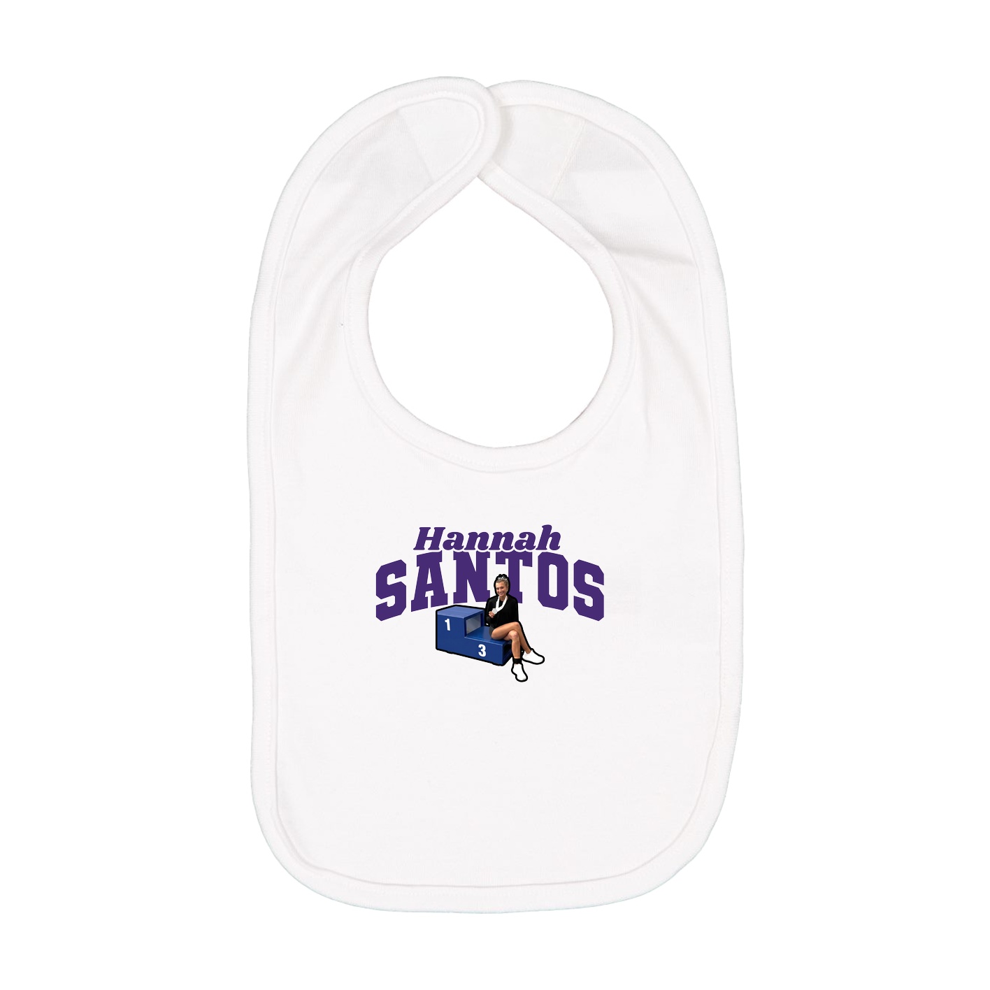 Infant Bib — Signature Arch in White