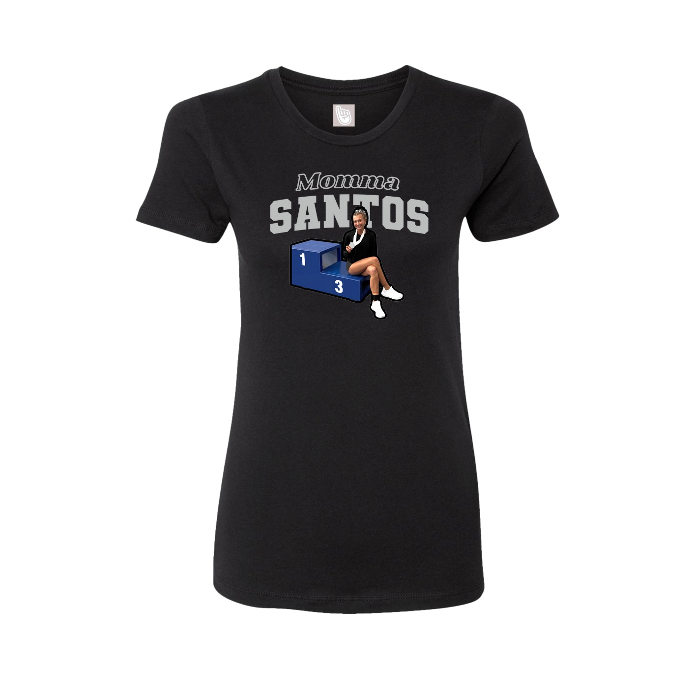 Womens Tee — Mothers Day Block in Black