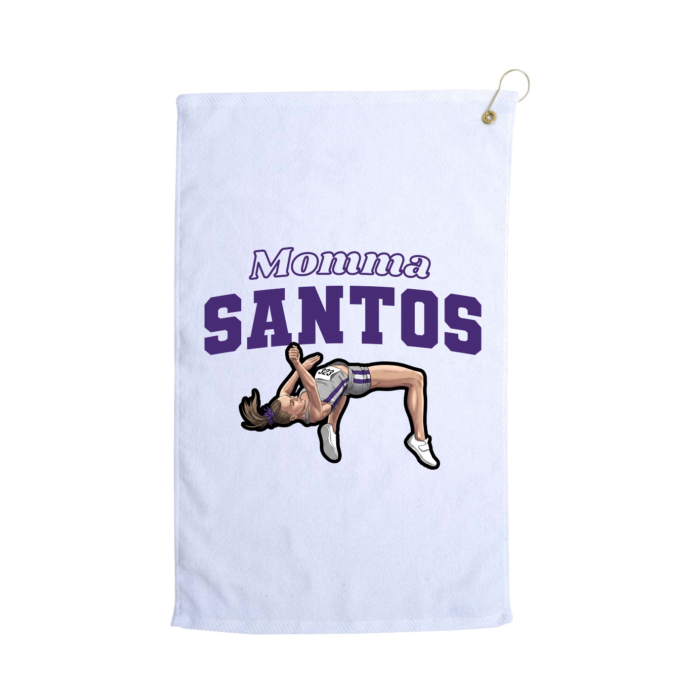 Golf Towel — Mothers Day Block in White