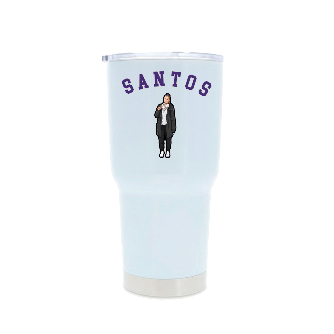 30oz Stainless Steel Tumbler — Shirsey Arch in White