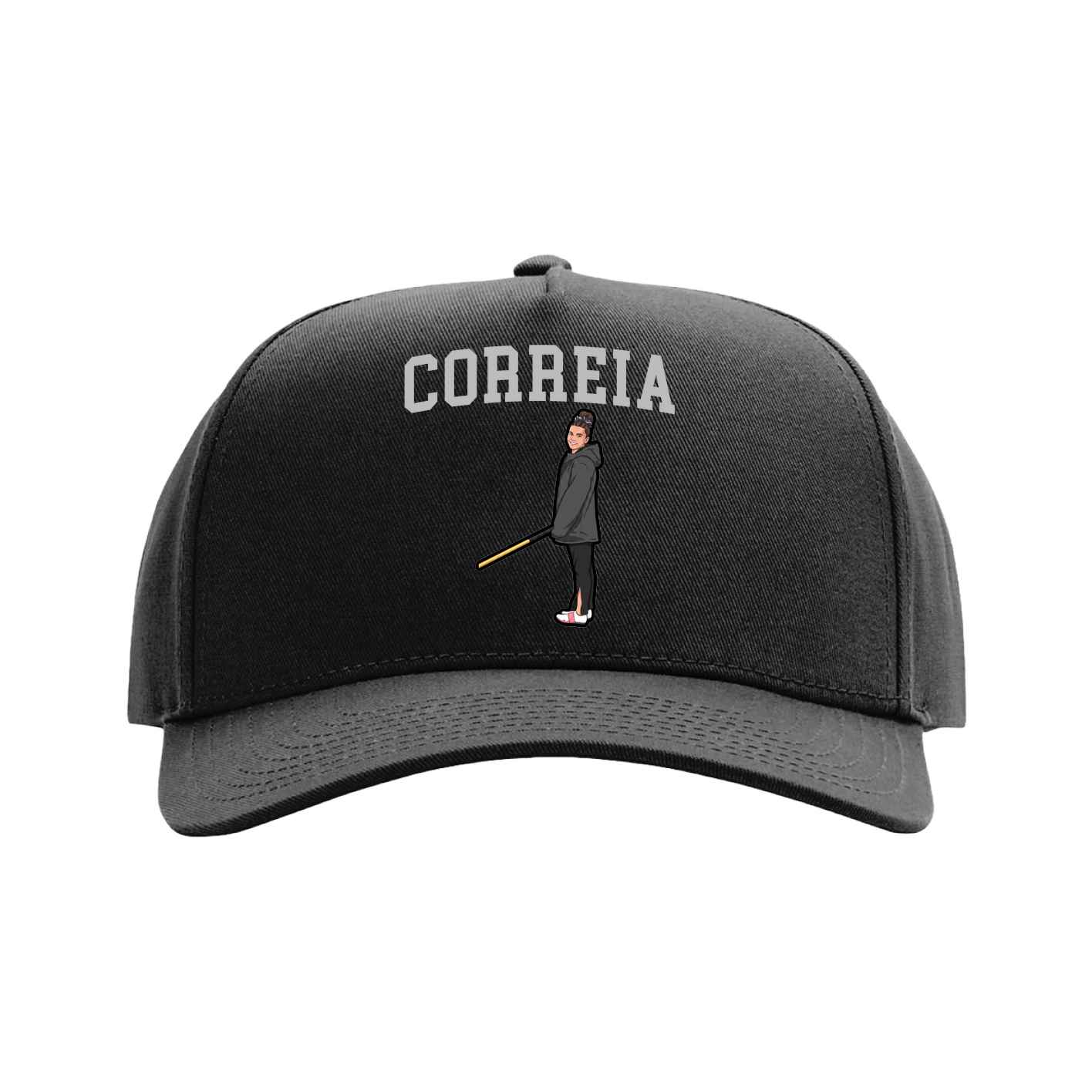 Full Fabric Five-Panel Champ Cap — Shirsey in Black