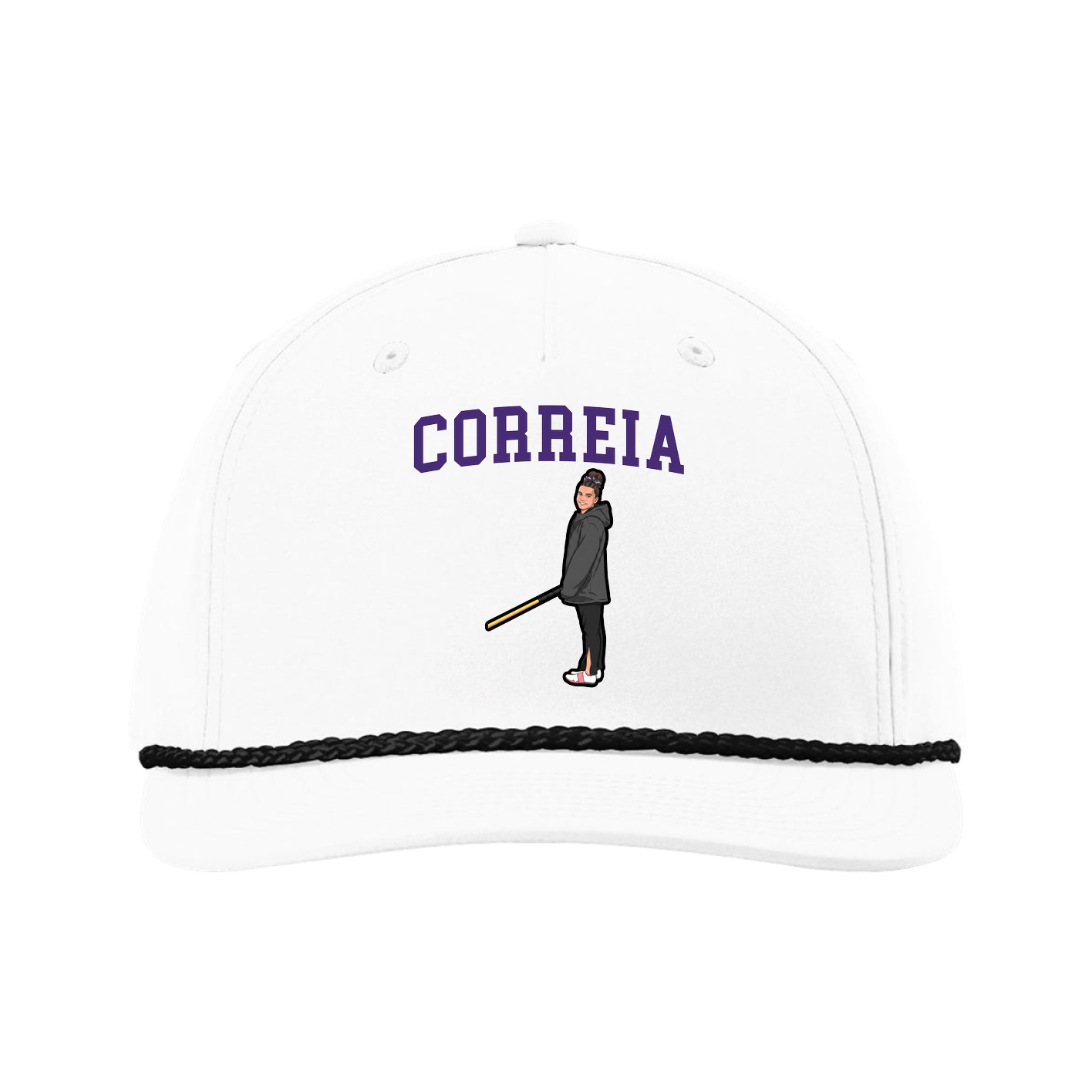 Five-Panel Classic Rope Cap — Shirsey in White
