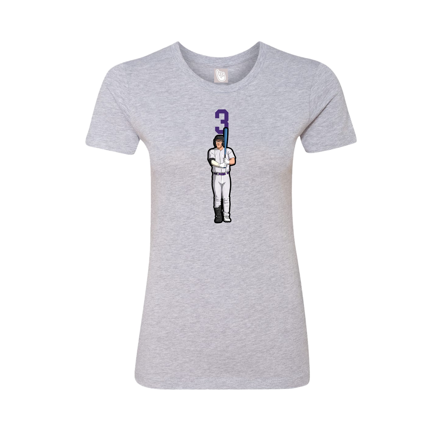 Womens Tee — Number Top in Grey