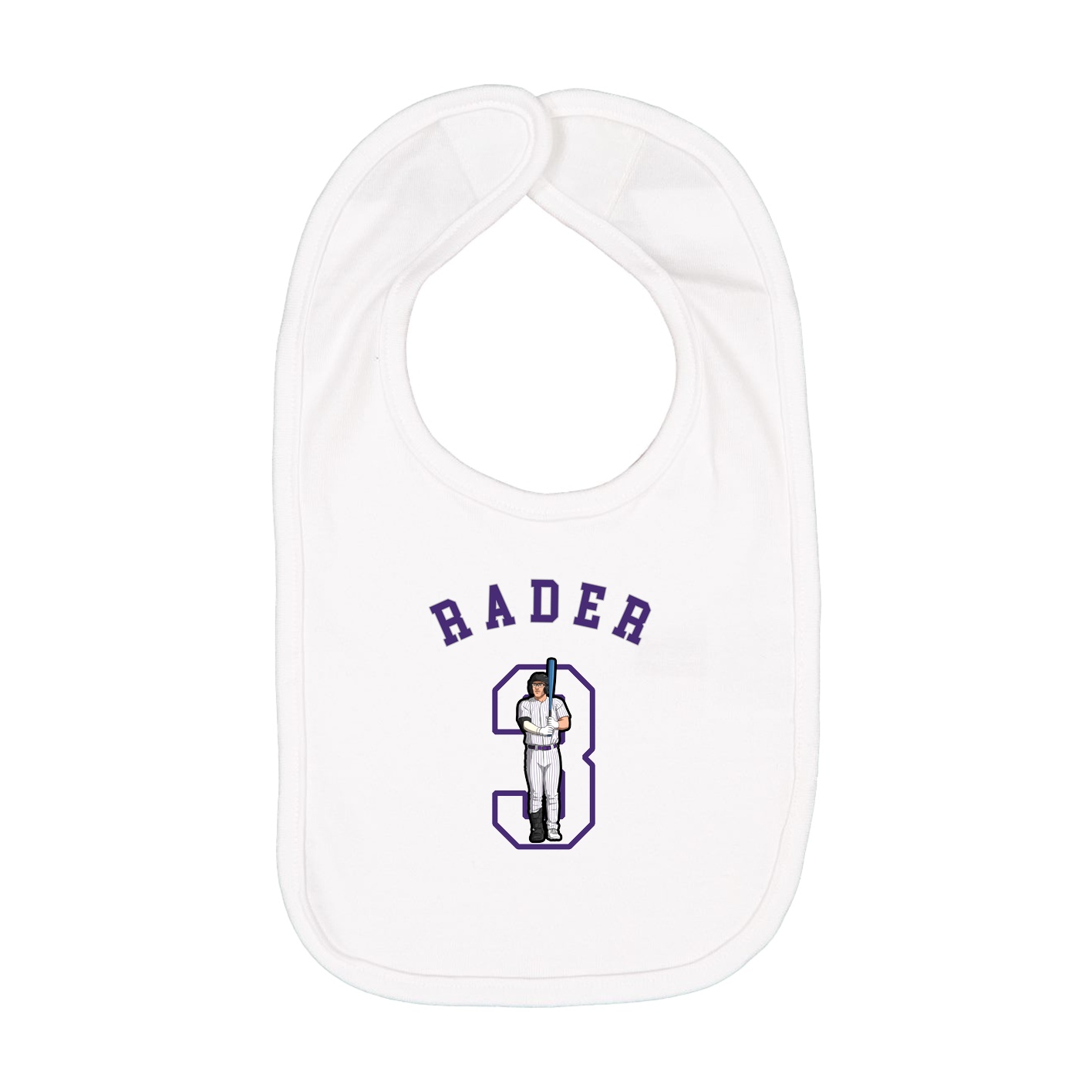 Infant Bib — Shirsey Arch in White