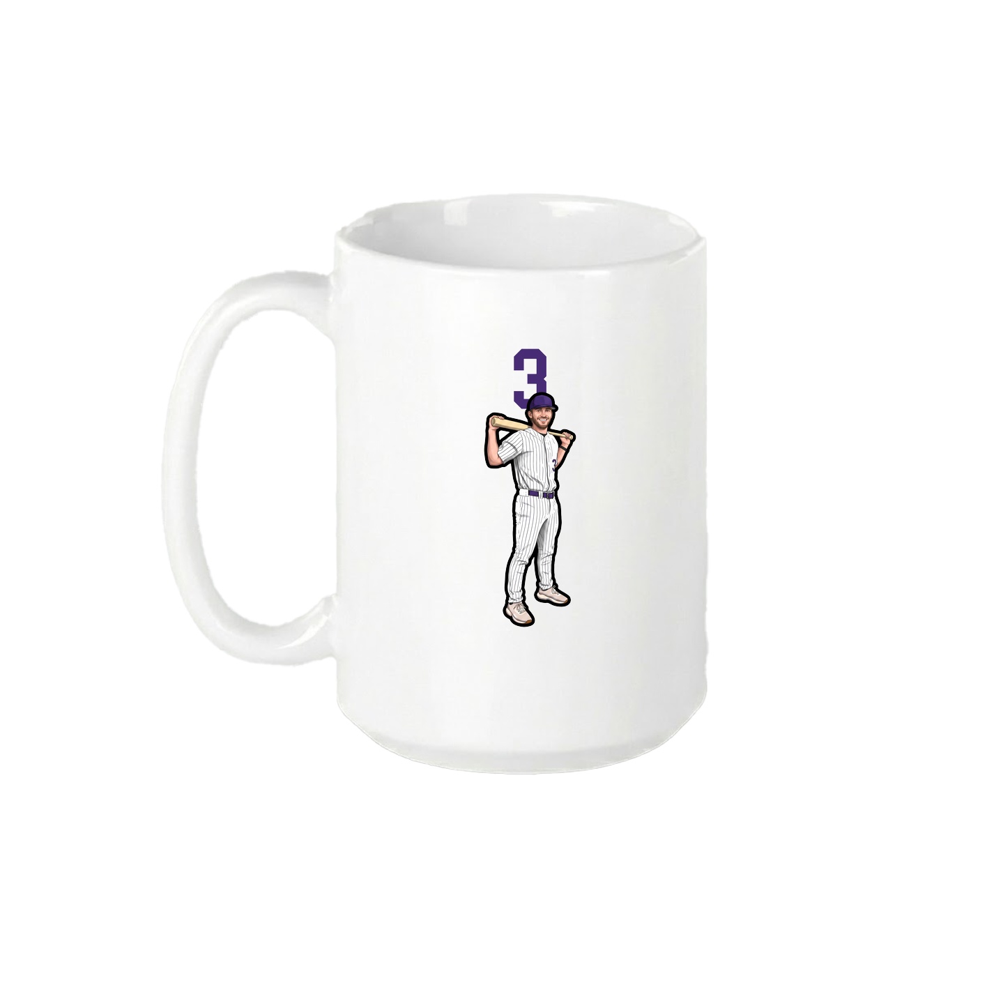 15oz Coffee Mug — Number Top in White