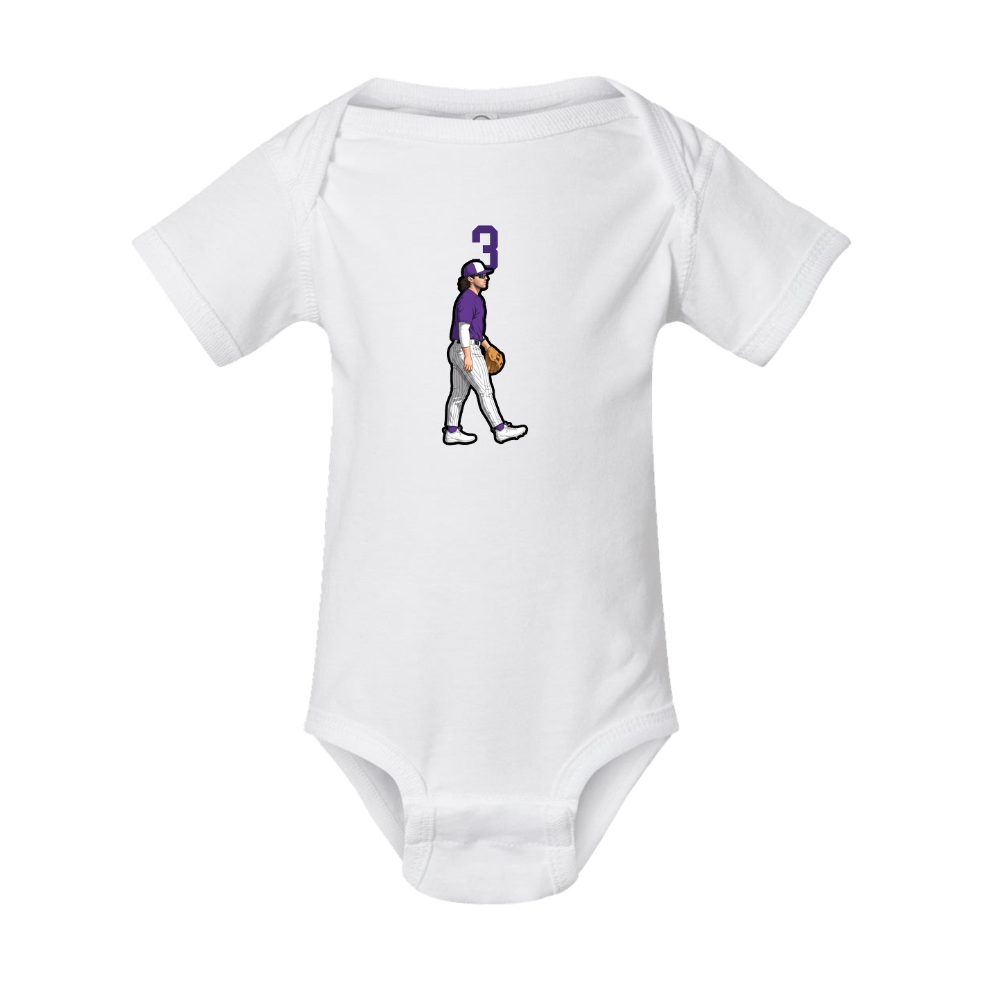 Baby Onesie — Number Top in White