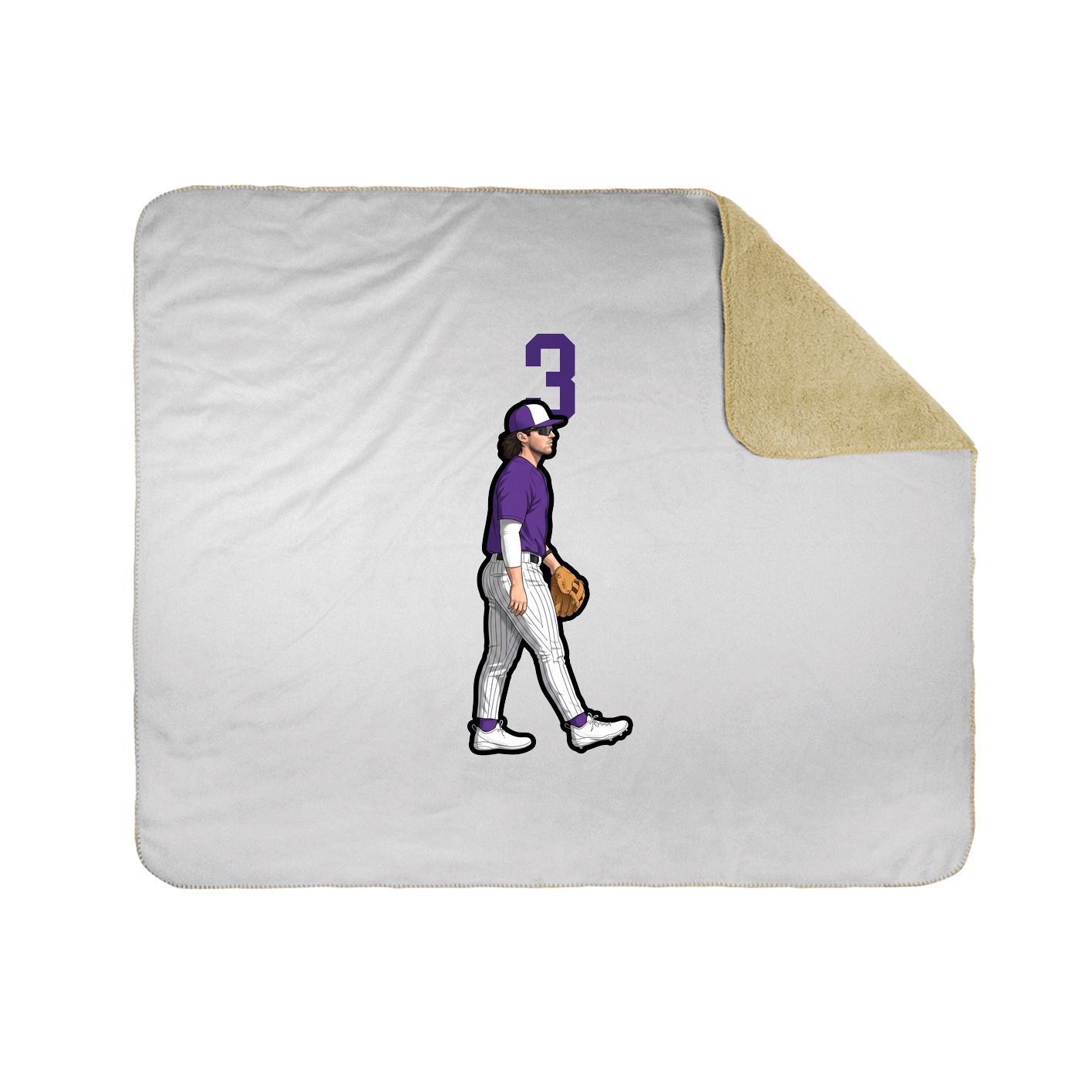 Throw Blanket — Number Top in White