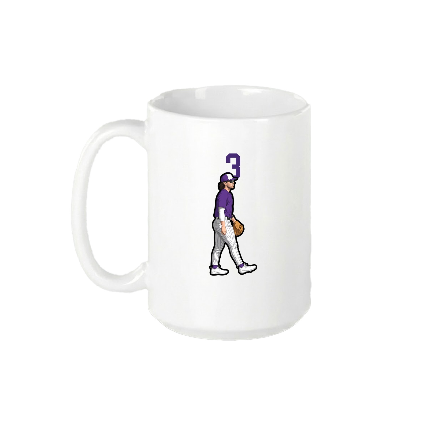 15oz Coffee Mug — Number Top in White