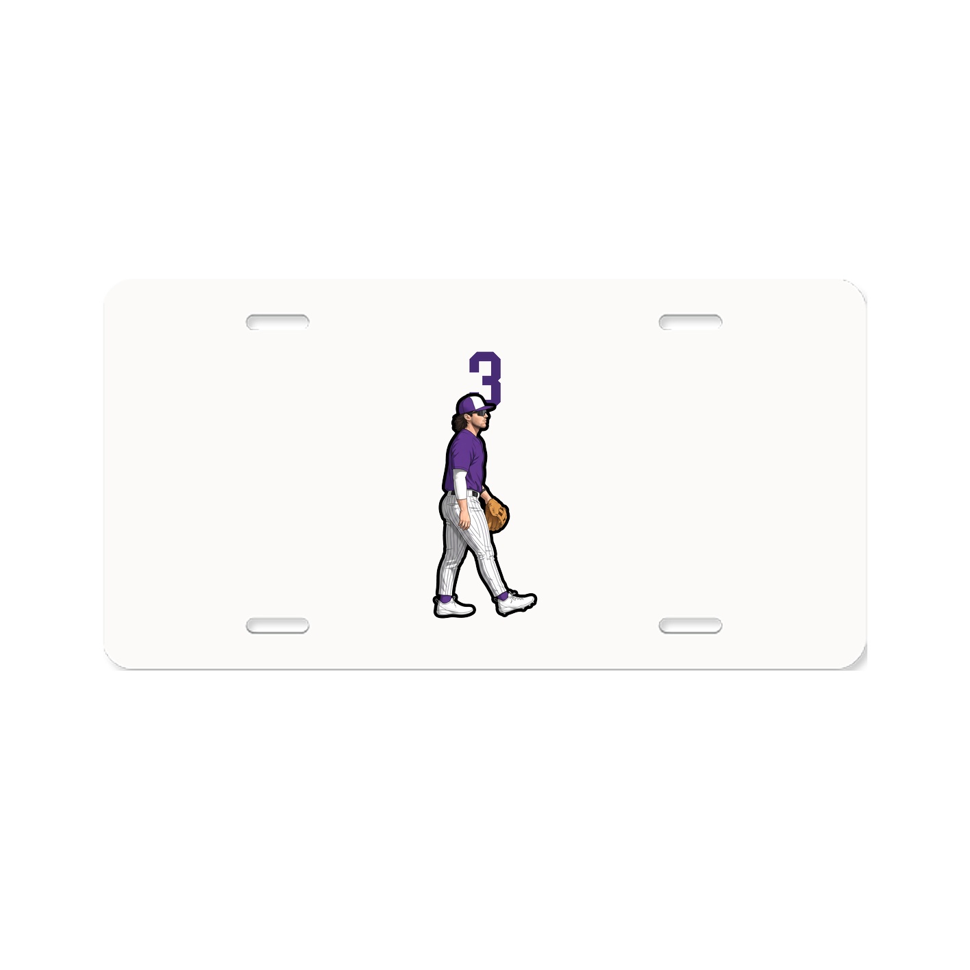 License Plate — Number Top in Classic