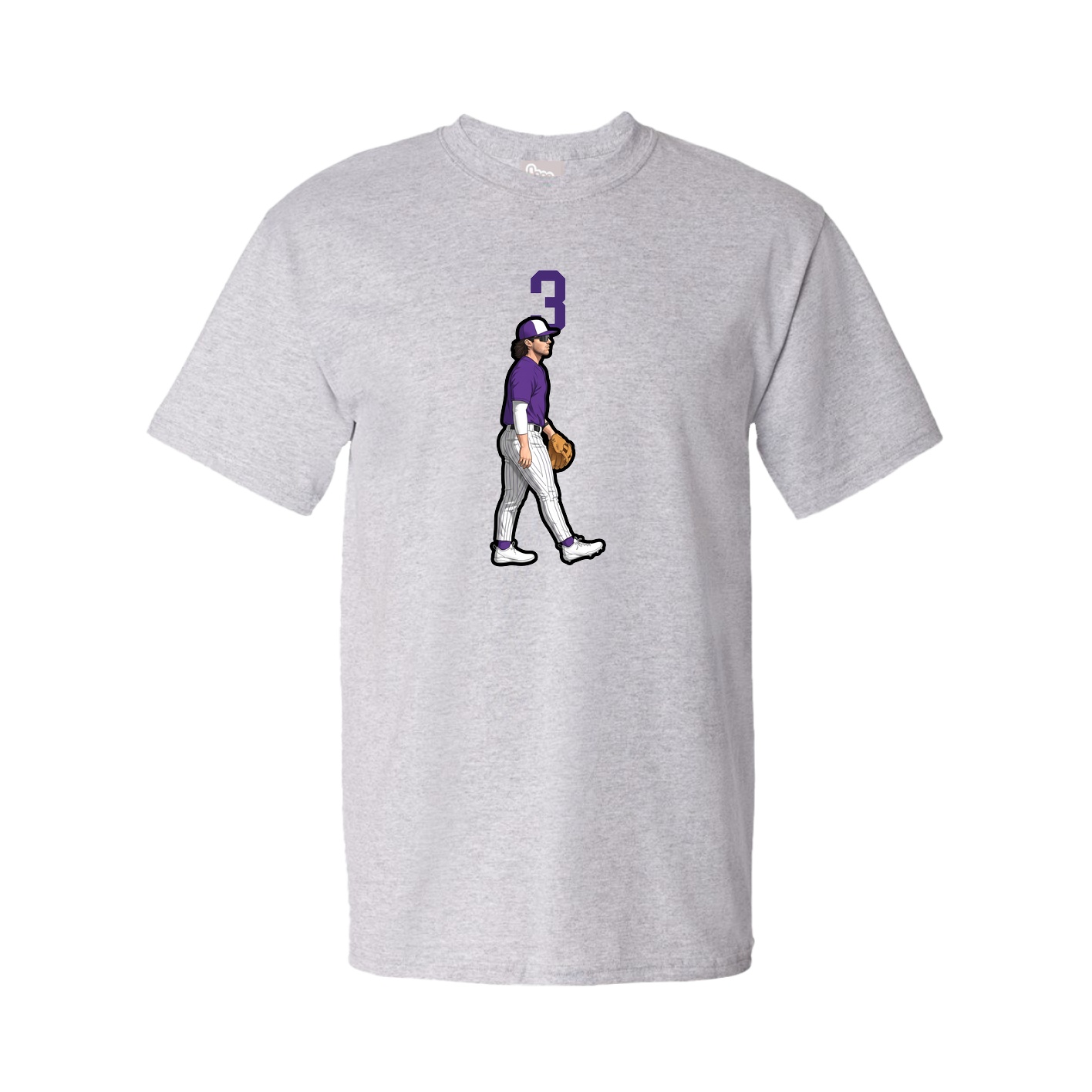 Youth Tee — Number Top in Grey