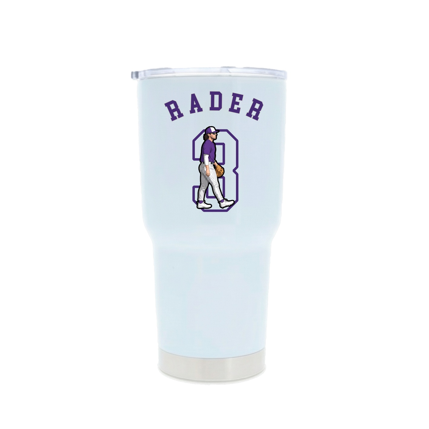 30oz Stainless Steel Tumbler — Shirsey Arch in White