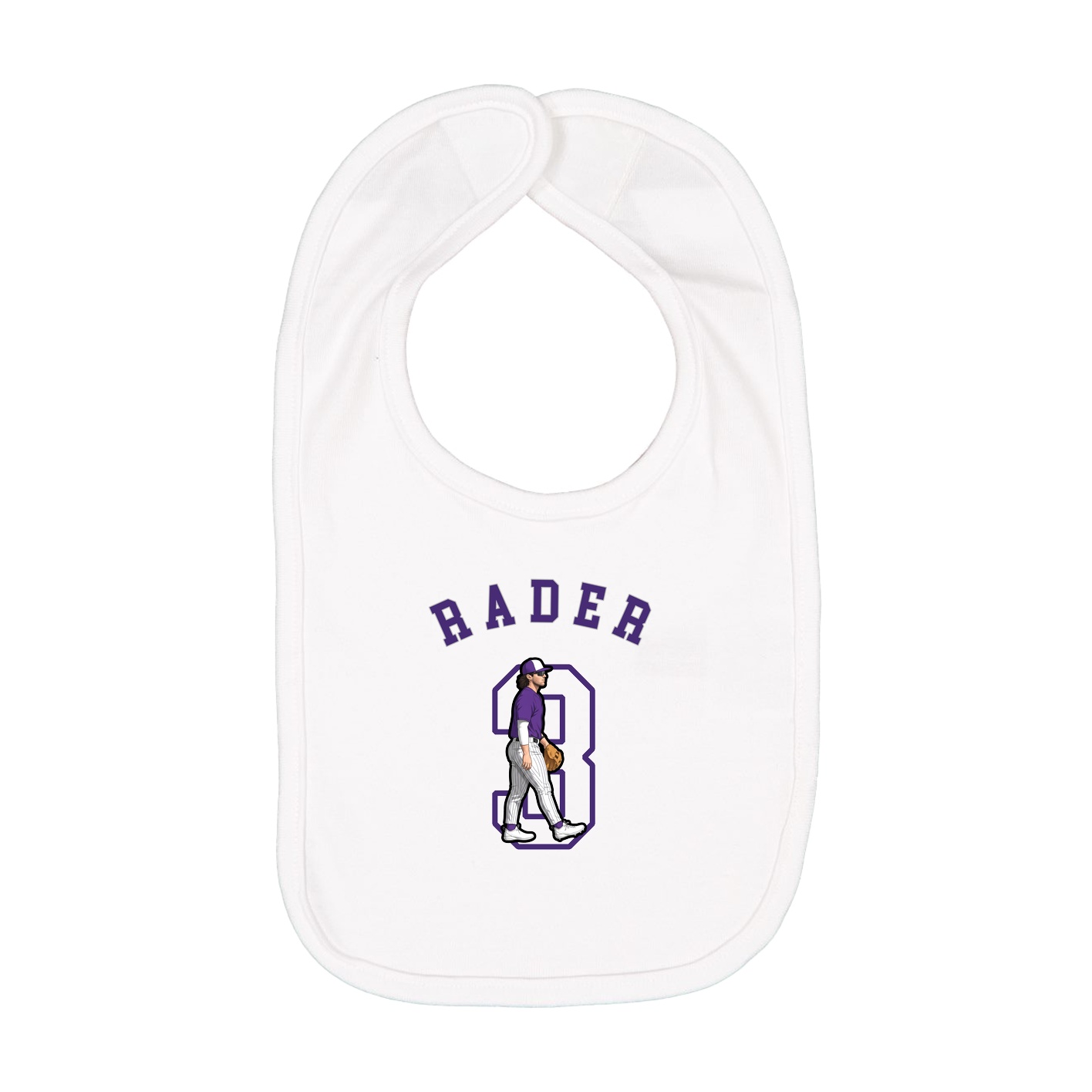 Infant Bib — Shirsey Arch in White