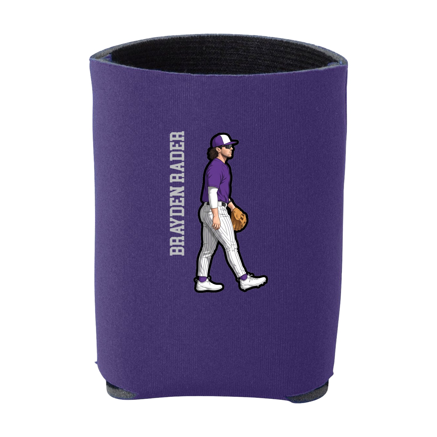 Can Holder — Name Vertical in Purple