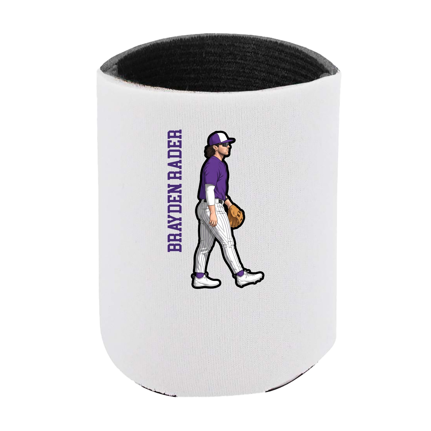 Can Holder — Name Vertical in White