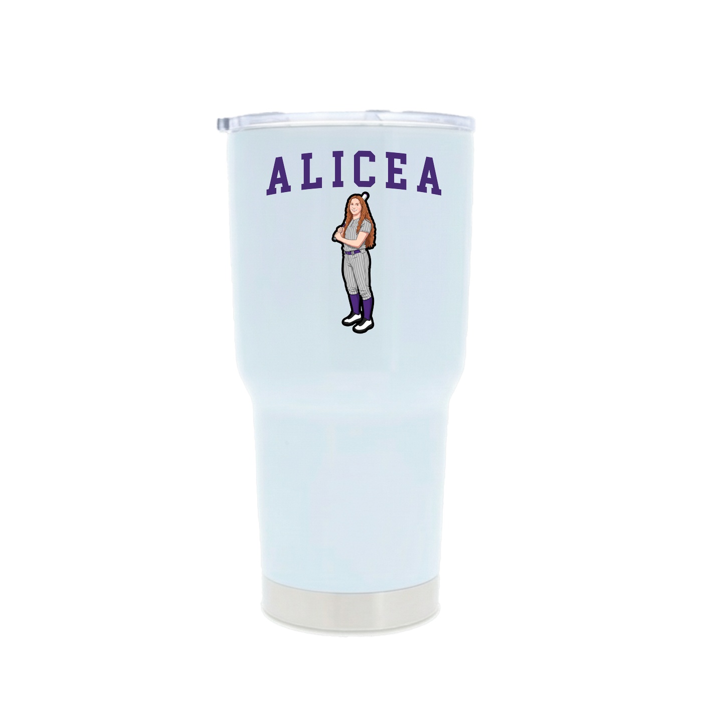 30oz Stainless Steel Tumbler — Shirsey in White