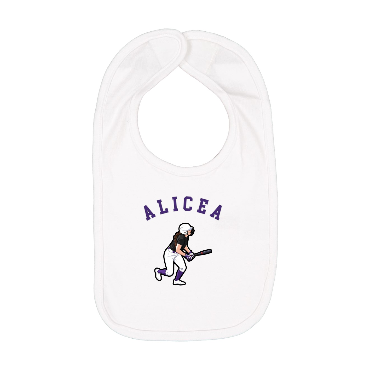 Infant Bib — Shirsey Arch in White