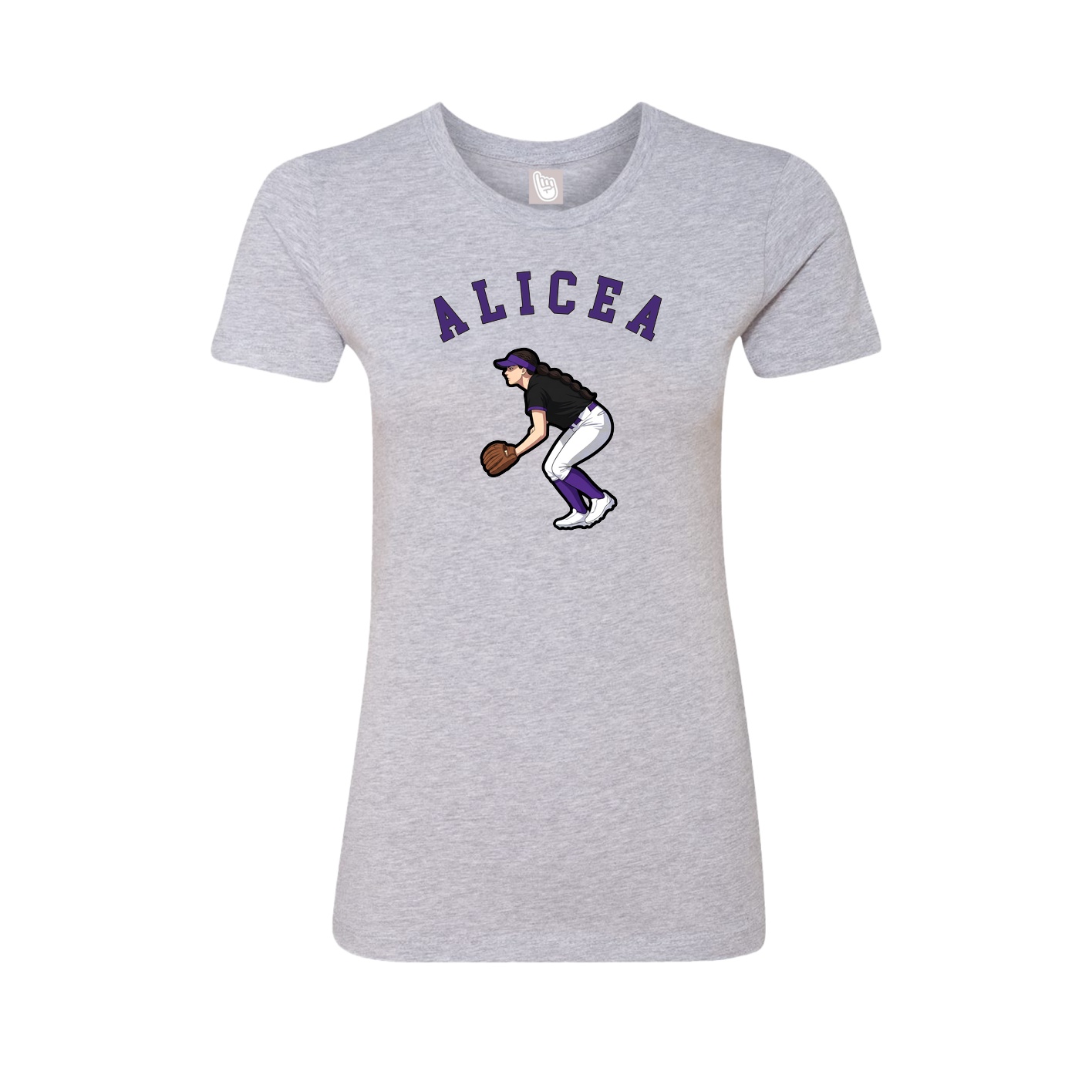 Fitted Women's Tee — Shirsey Arch in Grey