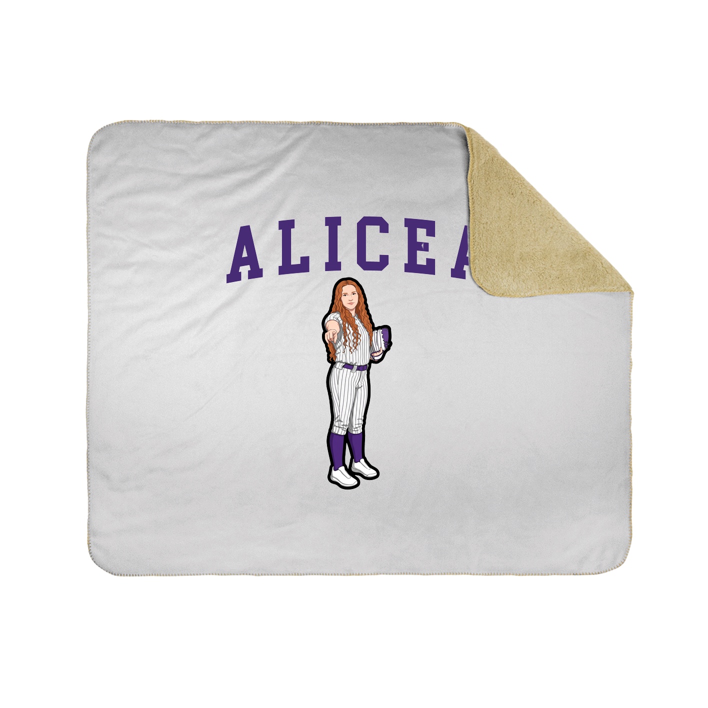 Throw Blanket — Shirsey in White